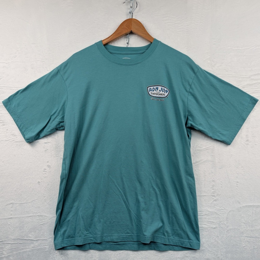 Ron Jon Surf Shop T-Shirt Men's XL Teal Blue Clearwater Beach Surf Streetwear